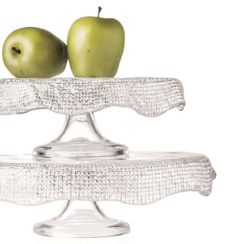 Podnos na tortu DIAMAN číry D33 cm H10,5 cm