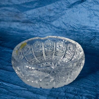 Krištálový brúsený popolník 14 cm