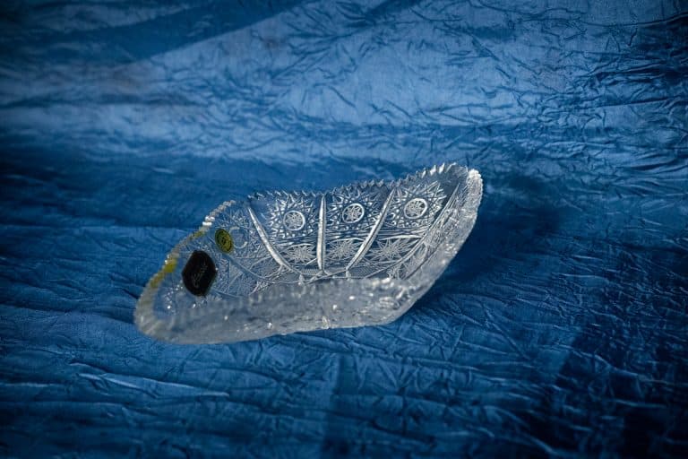 Kristály vágott tál 12 cm