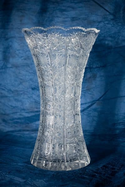 Krištáľová brúsená váza 40 cm
