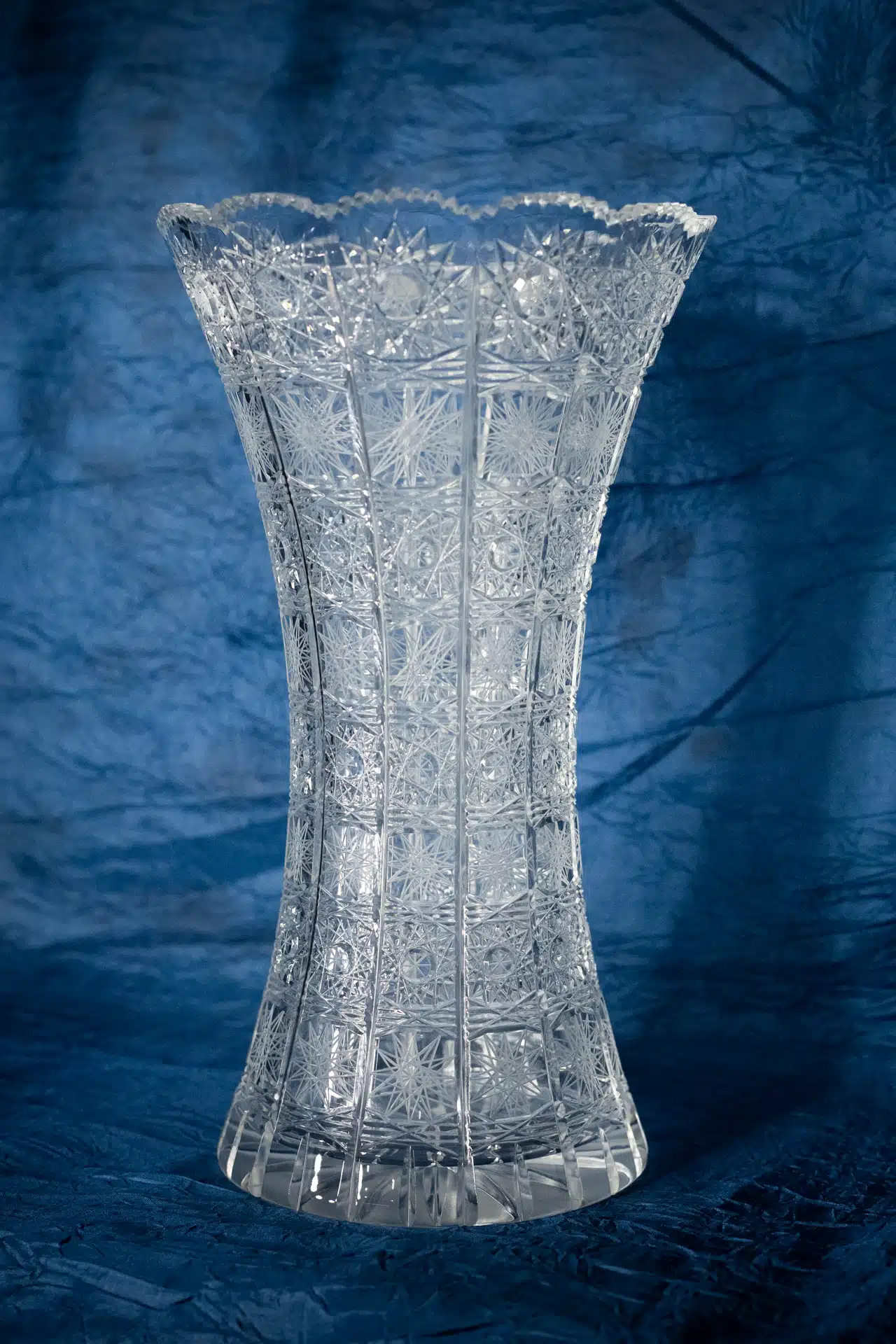 Krištáľová brúsená váza 40 cm