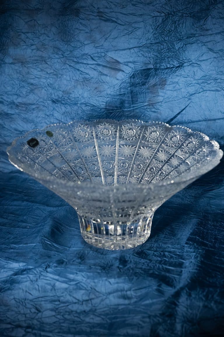 Vágott kristálytál 30 cm