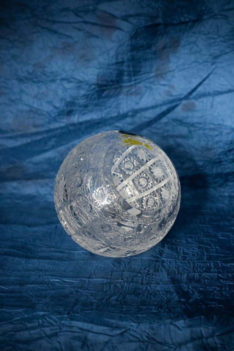 Kristálycsiszolású ékszertartó 14 cm