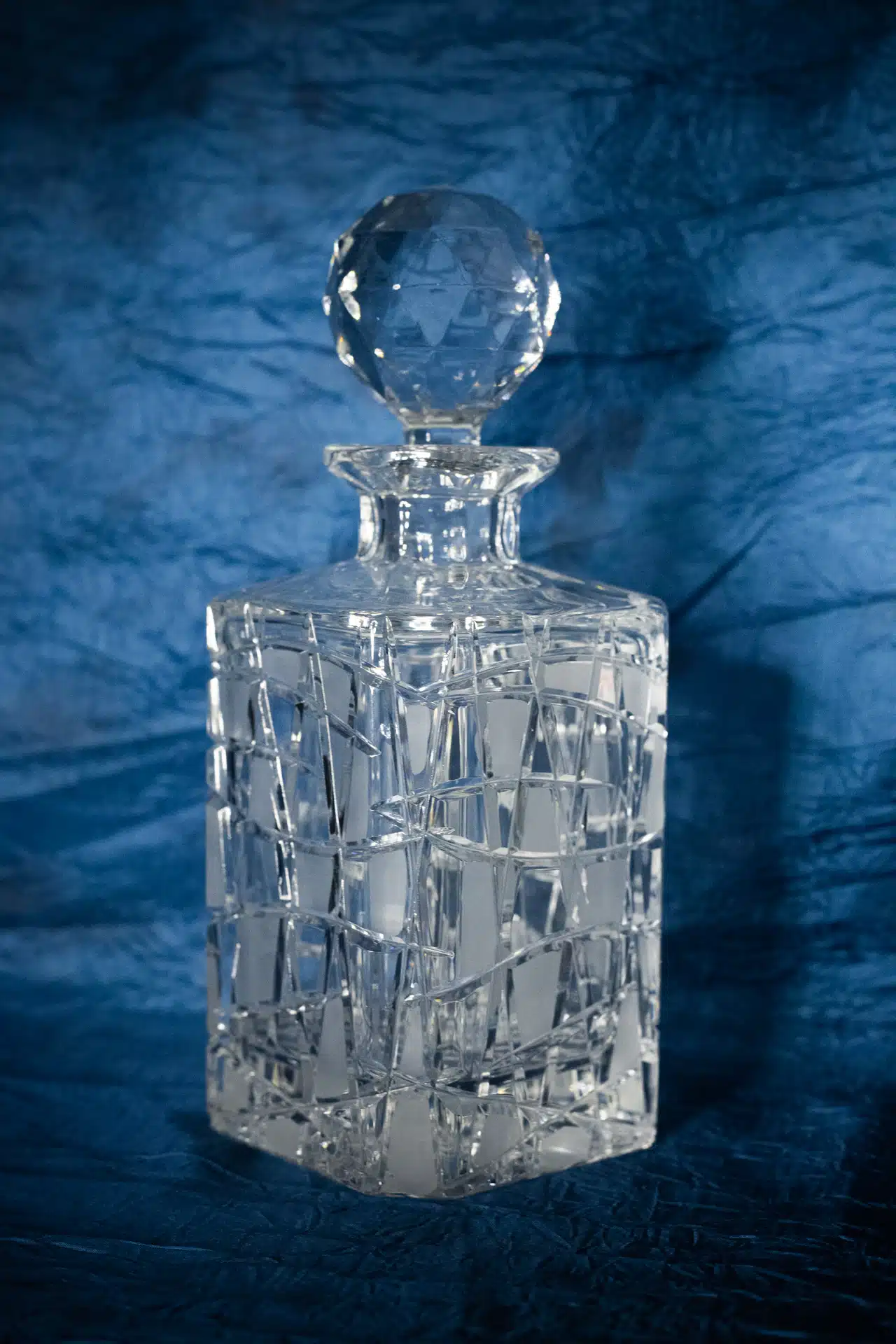Krištáľová brúsená whisky fľaša 800 ml