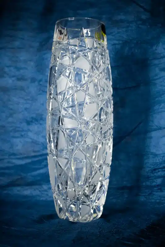 Vágott kristályváza 30 cm
