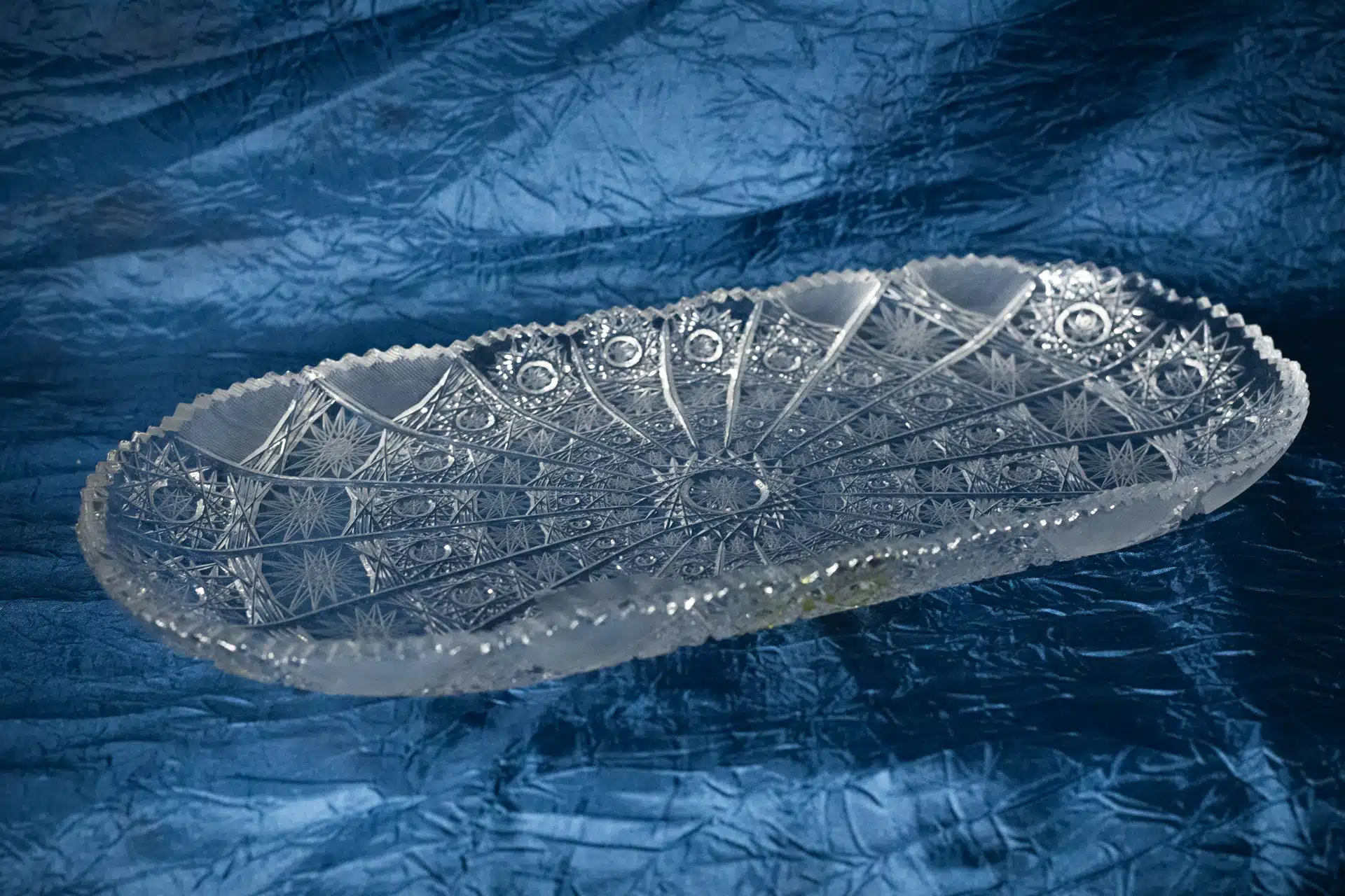 Krištálová brúsená miska 35 cm