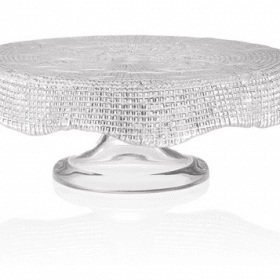 Podnos na tortu DIAMAN číry D26 cm H10,5 cm