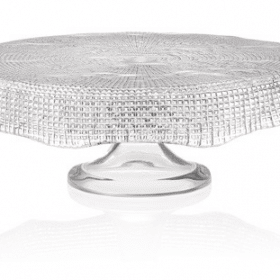 Podnos na tortu DIAMAN číry D33 cm H10,5 cm