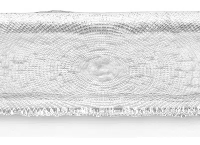 Podnos DIAMAN číry 53 x 17 cm H1,5 cm