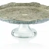 Podnos na tortu DIAMAN bežový D25 cm H11 cm