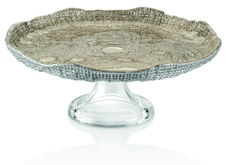 Podnos na tortu DIAMAN bežový D25 cm H11 cm