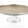 Podnos na tortu DIAMAN bežový D32 cm H11,5 cm