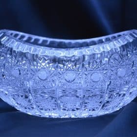 Kristálycsiszolású gondola tál 15 cm