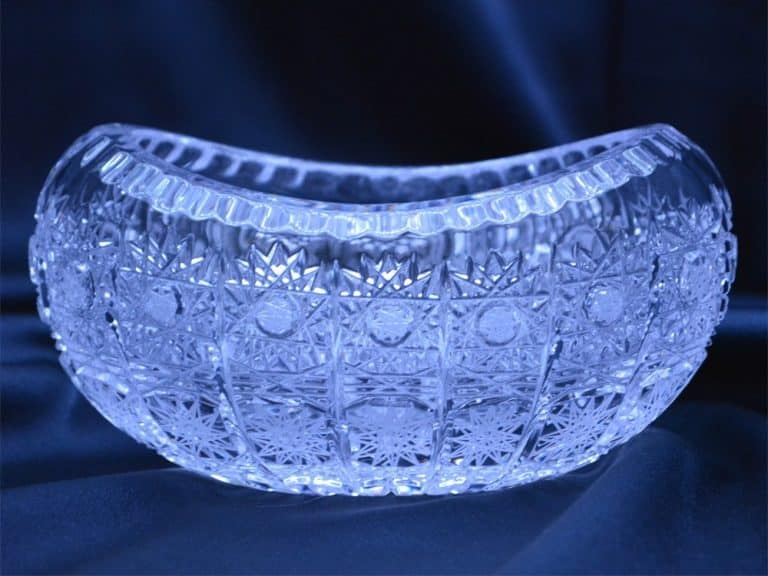 Kristálycsiszolású gondola tál 15 cm
