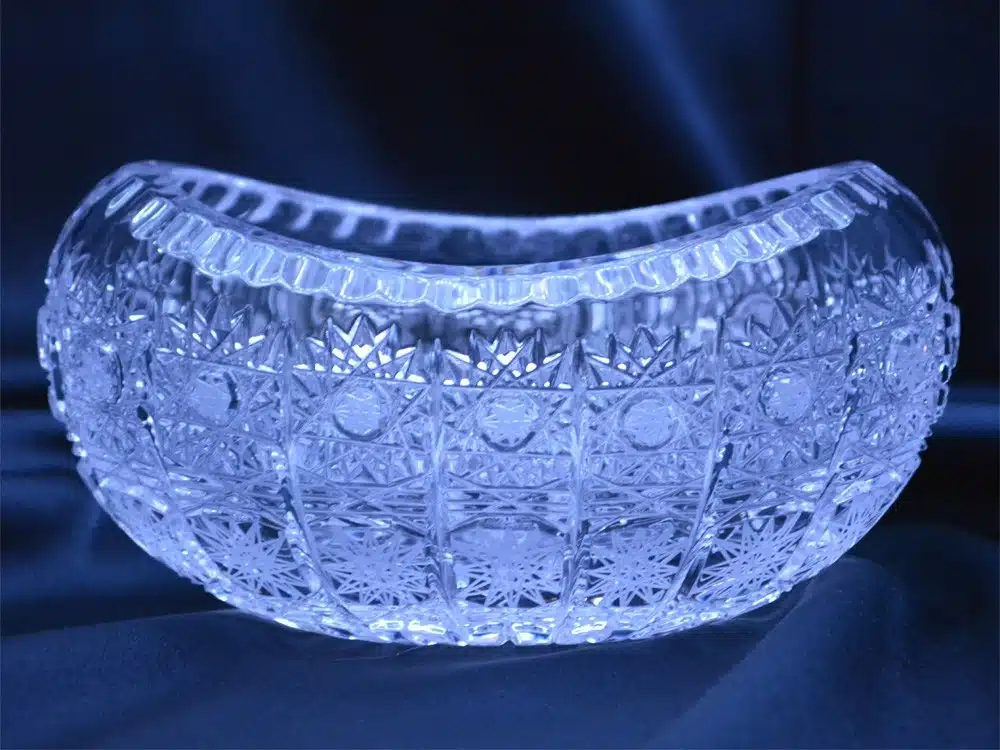 Krištálová brúsená miska gondola 15 cm
