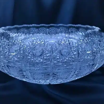 Krištálová brúsená miska 25 cm