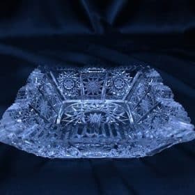 Vágott kristálytál 12,5 cm