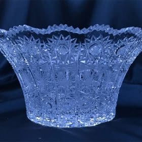 Vágott kristálytál 20 cm