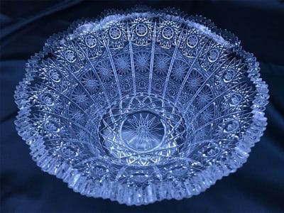 Krištálová brúsená miska 20 cm