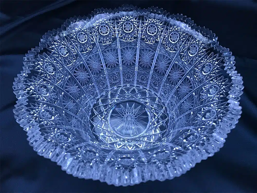 Krištálová brúsená miska 20 cm