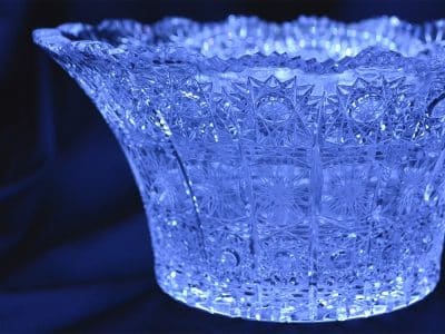 Krištálová brúsená miska 20 cm