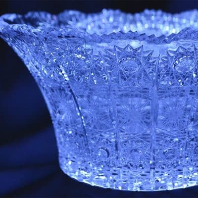 Krištálová brúsená miska 20 cm