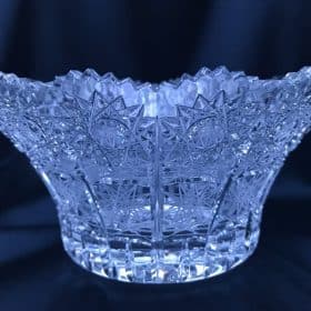 Vágott kristálytál 16 cm