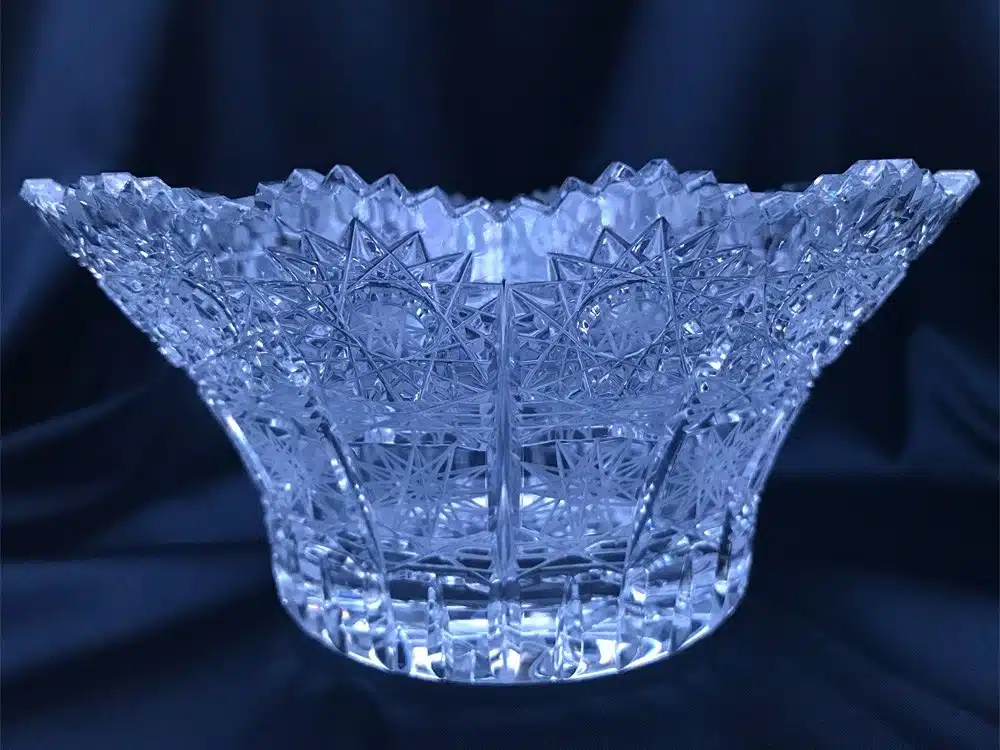 Krištálová brúsená miska 16 cm