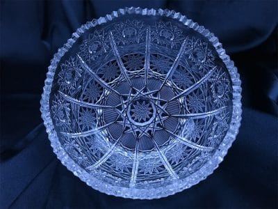 Krištálová brúsená miska 12 cm
