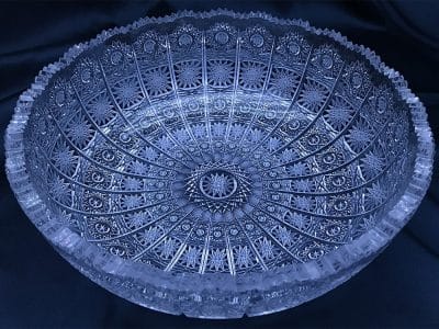 Krištálová brúsená miska 25 cm
