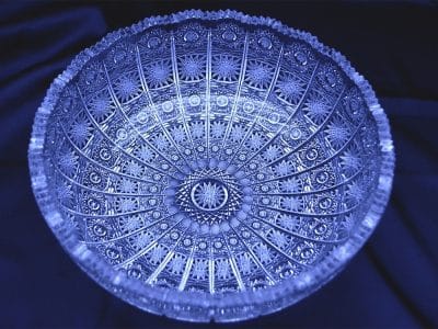Krištálová brúsená miska 25 cm