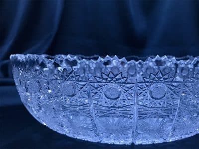 Krištálová brúsená miska 25 cm