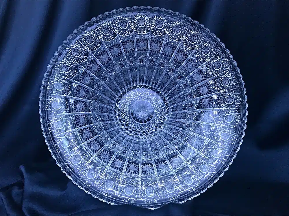 Krištálová brúsená miska 36 cm
