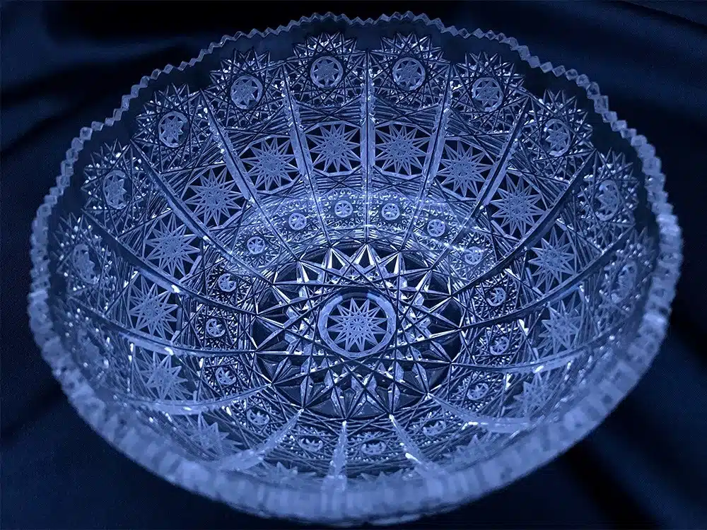 Krištálová brúsená miska 14 cm