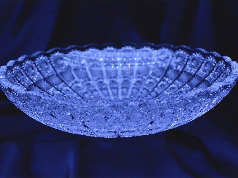 Vágott kristálytál 34,5 cm