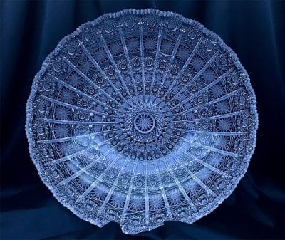 Krištálová brúsená miska 34,5 cm