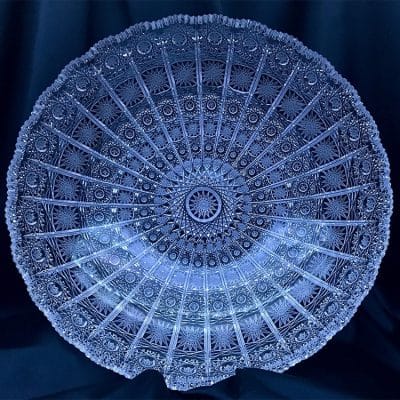 Krištálová brúsená miska 34,5 cm