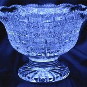Vágott kristálytál 15 cm