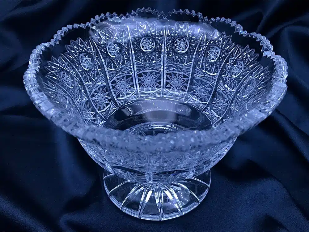 Krištálová brúsená miska 15 cm