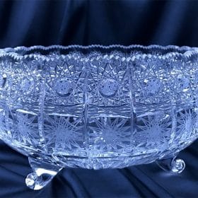 Vágott kristálytál 26 cm