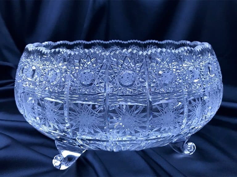 Vágott kristálytál 26 cm