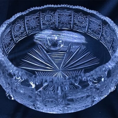 Krištálová brúsená miska 15 cm