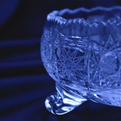 Krištálová brúsená miska 15 cm