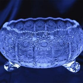 Vágott kristálytál 20 cm