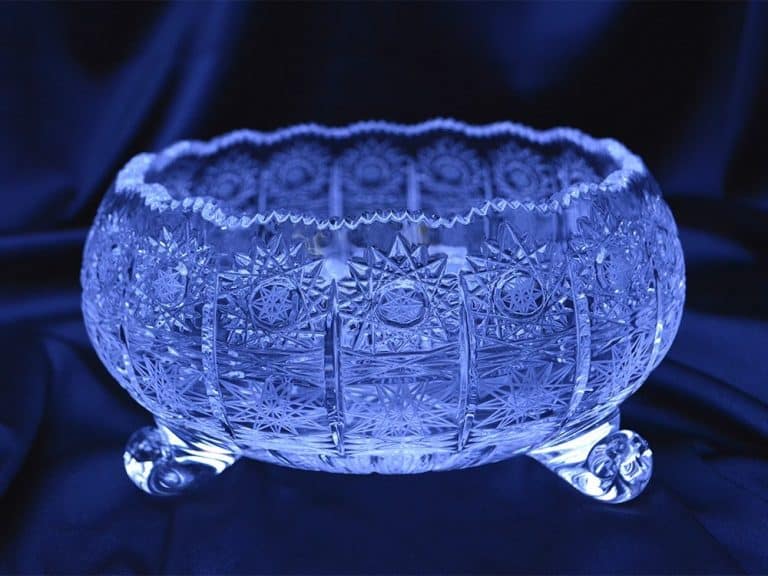Vágott kristálytál 20 cm