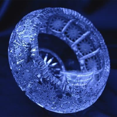 Krištálová brúsená miska 15 cm