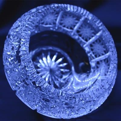 Krištálová brúsená miska 15 cm