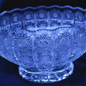 Vágott kristálytál 20 cm