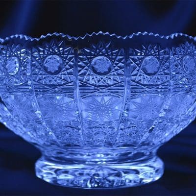 Krištálová brúsená miska 20 cm