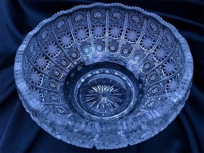 Krištálová brúsená miska 20 cm